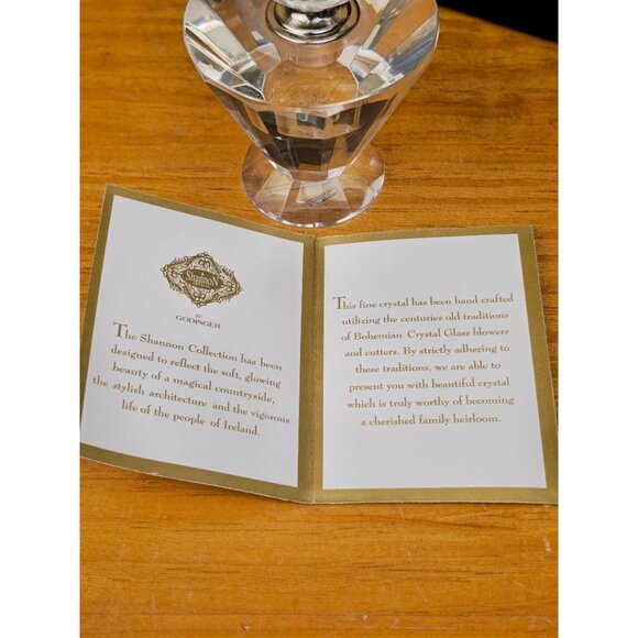 Crystal Perfume Bottle With Lotus Stopper By Shannon Crystal Godinger In Black V - Picture 16 of 16